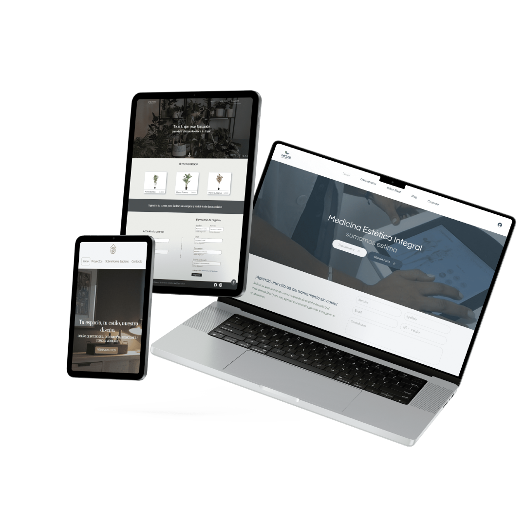 Mockup de webs creadas por enne.