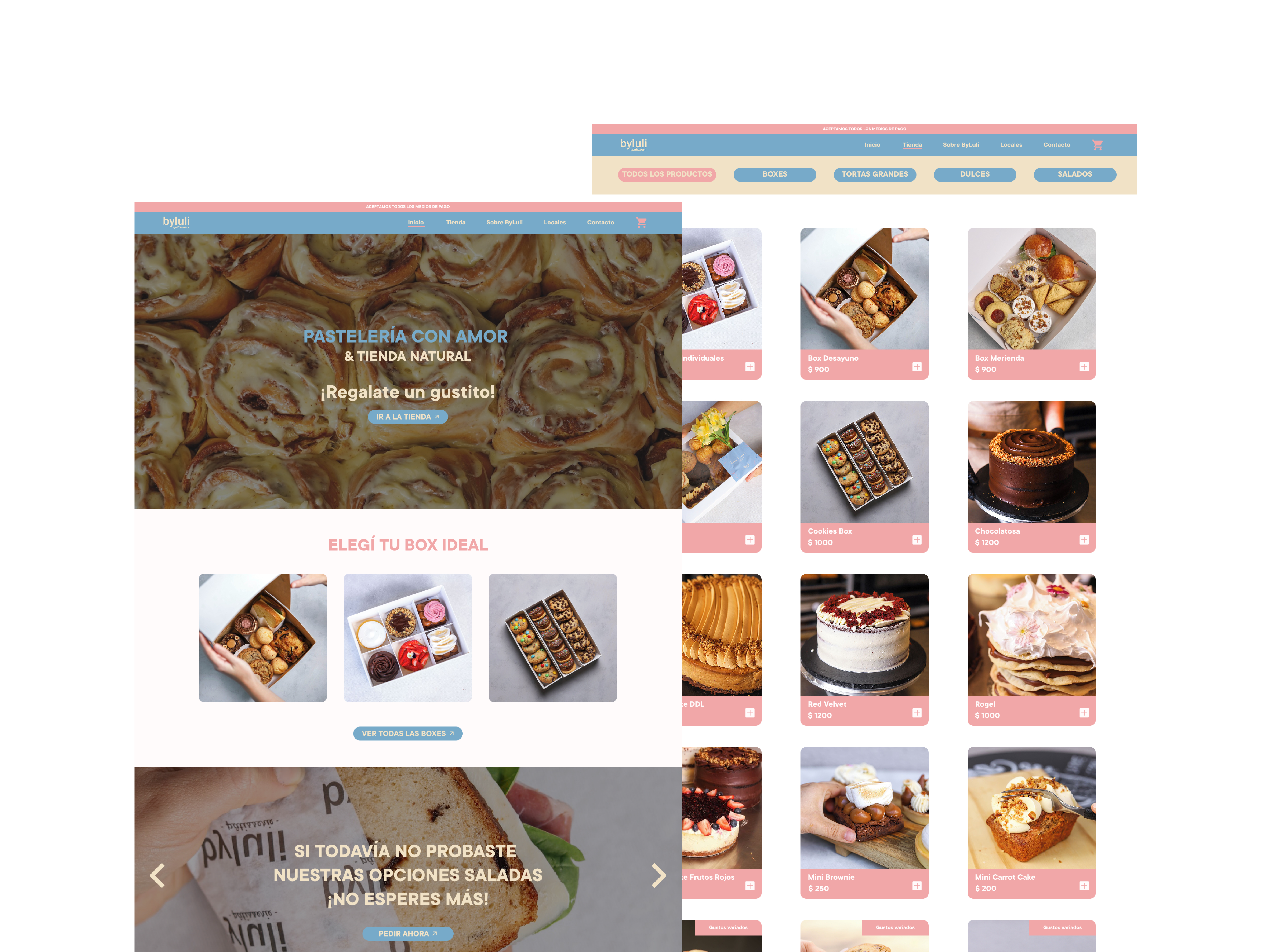 Mockups de webs diseñadas con Figma